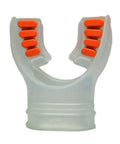 Silicone Mouthpiece Replacement With Color Tab For Scuba Regulator And Snorkel, Comfort Fit, Easy Install, Durable Soft Mouthpiece For Regulator Octo, Clear And Orange