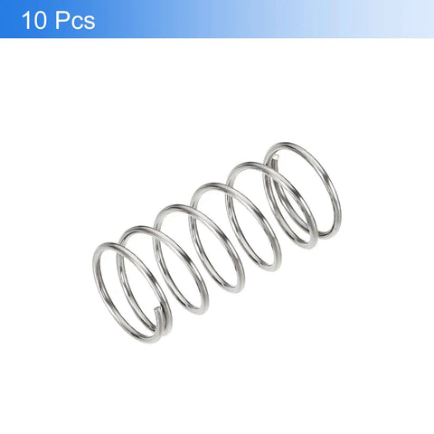 10 Pack 0.9mm Wire Diameter 12mm Outer Diameter 25mm Length Stainless Steel Compression Springs 304 for Ballpoint Pen Pressure