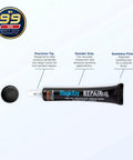 Appliance Touch Up Paint For Stoves Microwaves And Fridges Black Epoxy Repair Kit tube with product details and cap on display.