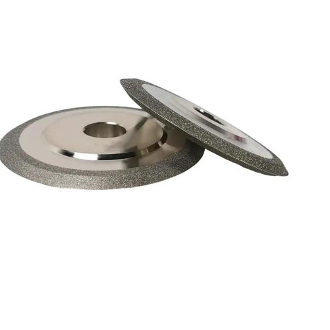 Two 4 Inch Diamond Grinding Wheels With V Shaped Groove At 60 Degrees For Hard Alloy Sharpening, Electroplated Diamond Abrasive Disk