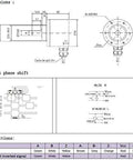 Diagram showing dimensions and connections for 58mm Outer Diameter Optical Incremental Rotary Encoder 1024PPR 10mm Shaft Push Pull Output ABZ Signals With Side Socket 5 To 26V DC For Robotics CNC Automation