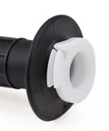 Black mini bike throttle handlebar grip with 22mm fit for Coleman CT200U, side view showing the grip texture.
