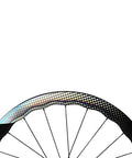 Carbon Fiber Tubeless 700C Road Wheelset With Disc Brakes 50mm Depth 28mm Internal Width UD Glossy Finish For Shimano 8 To 12 Speed Through Axle