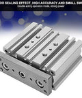 Three Rod Double Acting Air Cylinder Aluminum Alloy Pneumatic Cylinder With 20mm Bore And 20-100mm Stroke, high guidance accuracy