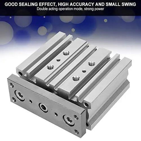 Three Rod Double Acting Air Cylinder Aluminum Alloy Pneumatic Cylinder With 20mm Bore And 20-100mm Stroke, high guidance accuracy