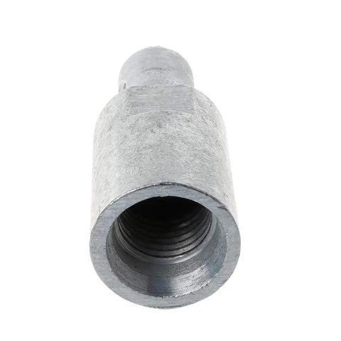 Earth Auger Head Bit Arbor Connector Adapter For Water Borer Tool in steel, front view showing screw threading, durable design.