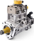 Ridiculously Durable Fuel Feed Transfer Lift Pump Crafted To Run Clean And Swap Out Your Dying Injection Pump For Cat 420E 430E 450E Plus Perkins C4 C6 Machines 2641A405 324-0532, metallic unit with a yellow cap and filter.