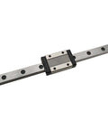High Precision MGN12 Linear Guide Rail Kit featuring Three Miniature Runner Blocks And 450mm Rails Made With Bearing Steel For Smooth Low Noise Motion Perfect For DIY 3D Printers And CNC Machining Projects. linear rail with one block