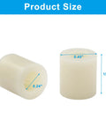 Pro Grade ABS Plastic Spacers 0.45 Inch OD 0.24 Inch ID 0.5 Inch Thick Unthreaded Standoff Bushings product size front and side view
