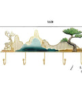 Heavy Duty Nordic Wall Hooks For No Fuss Everyday Home Organization Rust Resistant Iron Storage Rack With Slick Polished Design For Bathroom Kitchen Entryway Towel Scarf Coat And Keys, decorative gold design with deer and tree