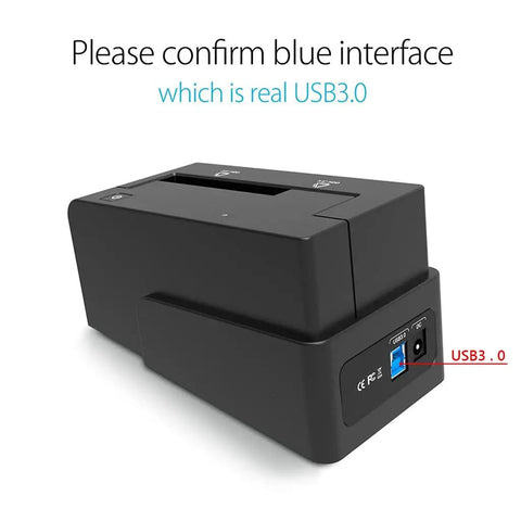 Supercharge Your Sweet Setup With This No Sweat External Hard Drive Enclosure Made For Two And Three Point Five Inch Sata Drives Offering Hot Swap Ease And Blazing Usb Three Point Zero Performance, showing USB 3.0 interface.