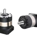 Bulletproof Round Flange Planetary Gearbox Step Down Motor Reducer With 22Mm Input Shaft And 15To1 Ratio smooth torque upgrade, showing dual-angle view.