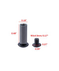 Knife Handle Screws And Rivets Set For Wooden Handles, Heavy Duty M3 Hex Socket Pan Head Fasteners, dark grey screws dimensions