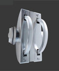 Heavy Duty Stainless Steel Glass Door Lock For Office And Home No Drill Sliding Latch Hardware with secure bolt and handles