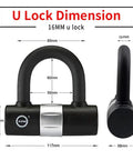 16mm U Lock dimensions from Beefy 180cm Long 6ft Heavy Duty Motorcycle Chain Lock With 12mm Thick Hex Links, 4 Keys, and 16mm U Lock Disc