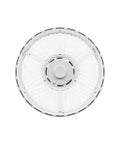 Compact Pro Round LED High Bay Light For Garages And Warehouses, Ultra Bright 12,000/15,000/18,000 Lumens, 4000K/5000K Color Temp, UVOLT 120-347V, White Ceiling Fixture, top view