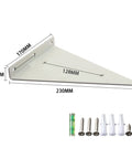 Heavy Duty Floating Shelf Brackets 2 Pack Wall Mounted Metal Supports Built Like A Tank 3mm Steel One Piece 7.9 inches long with screws.