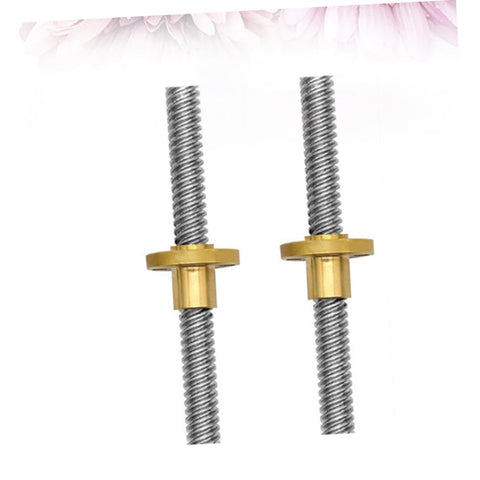 2 Pack Lead Screws With Nuts For Motors Stainless Steel Threaded Rods For 3D Printers CNC Machines And Equipment No Hassle Install