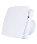 4 Inch Exhaust Fan For Bathroom And Kitchen Ventilation, Wall Or Window Mount, white front view, no plug just cord design