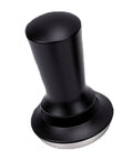 51mm Espresso Distributor And Tamper Set With Spring Loaded Action, black stainless steel design, perfect for home brewing.