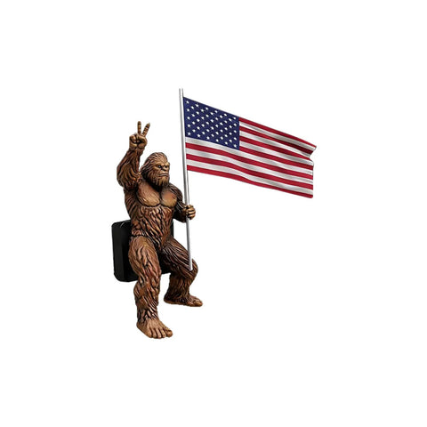 Bigfoot Patriotic Hitch Cover For 2 Inch Receivers, Funny American Flag Design, Durable Truck And SUV Accessory, Perfect Gift For Men