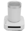 Top Pick Desk Mug Warmer And Coffee Cooler With Smart Dual Temp Control, 450 ml cup on a compact heating base.