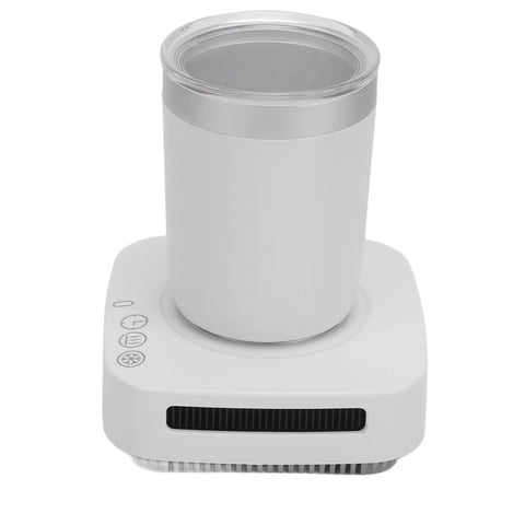 Top Pick Desk Mug Warmer And Coffee Cooler With Smart Dual Temp Control, 450 ml cup on a compact heating base.