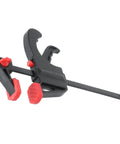 Dead Serious Six Inch Woodworking Bar Clamp With Long Rod Frame for tight corners, featuring quick release and durable A3 steel.