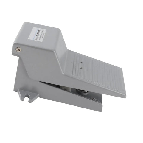 Side view of Rugged Foot Operated 2 Position 5 Way Air Control Valve with aluminum pedal for pneumatic systems.