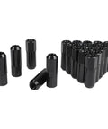 Sleek Black Aluminum Wheel Lug Nuts M12x1.5 Forged Bolt Kit 60 Degree Seat Perfect To Lighten Ride And Spice Up Your Cars Trucks SUVs For Better Handling And Cool Style Vibes Every Day, 20-pack