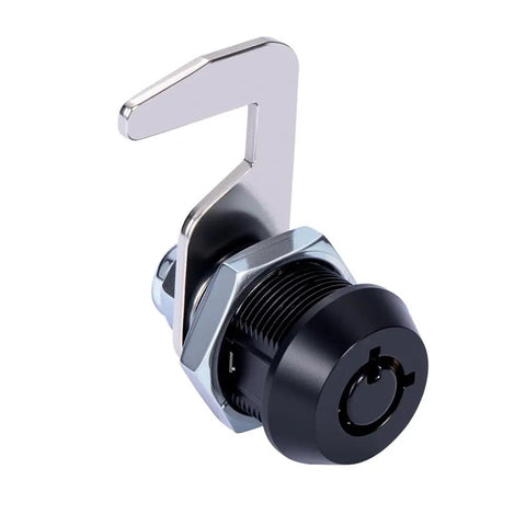 Two Pack Tubular Cam Toolbox Lock Replacement With Hook Cam Keyed Alike Five Eighth Inch Cylinder Black Zinc Alloy