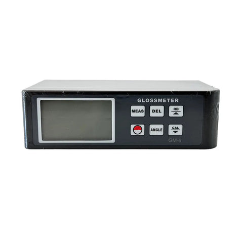 Front view of GM-6 Gloss Meter 60 Degree Digital Gloss Meter for accurate coatings and plastics testing, auto calibration, portable design.