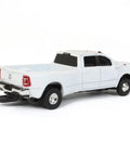 Ram 3500 Die-Cast 1/64 Dually Pickup White Collect N Play Toy Truck For Kids And Collectors rear view, white finish, durable model