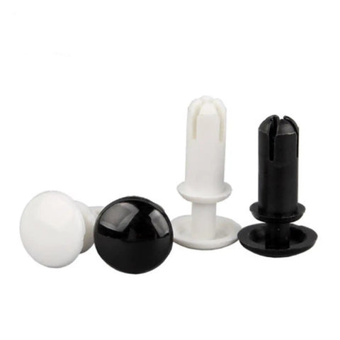 One Thousand Piece Set Of Heavy Duty Nylon R Type Expansion Rivet Nuts Featuring Badass Quick Grip Fastening and Zero Tool Removal for Straight Shooting DIY Fixes and No Hassle Repairs black and white nylon rivet nuts