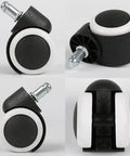 Silent Rollin Office Chair Wheels Heavy Duty Polyurethane Swivel Casters view showing smooth gliding design and durable materials.