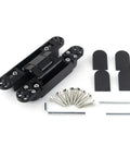 Top Tier Six Inch Hidden Door Hinges With Dead Simple Three Dimensional Tuning And Workhorse Zinc Alloy Build For Smooth Heavy Duty Swings On Flush Panels Up To Forty Four Pounds Load, complete with screws and accessories.