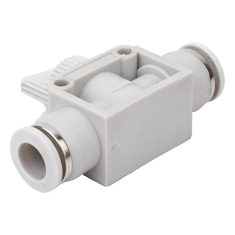 Durable Plastic Shut Off Valve With Quick Coupler For Industrial Air Systems And Pneumatic Equipment, 10mm zinc alloy, side view