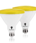 Two Pack Par38 Amber Yellow LED Bug Light Bulbs E26 Flood Light 10W 100W Equivalent Warm Bug Free Lighting For Home Porch Yard
