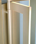 Slick Modern Wall Sconce With Asymmetrical Fan Frame LED Light Featuring Water Mill Inspired Gold Finish close-up view showing frame detail.