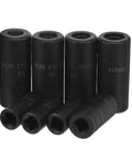 Top Notch 8 Piece Tap Socket Set For Impact Drivers With Multi Threading Sizes And stainless Steel Mechanic Wrench Adapter Portable Gear For Auto Repair And Industrial Jobs That Kick Butt, black socket set