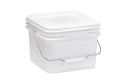 2 Gallon Plastic Bee Feeder For Beekeeping With Secure Lid Great For Syrup Feeding Hives In Backyard, Easy To Use Beekeeping Gear Made In USA