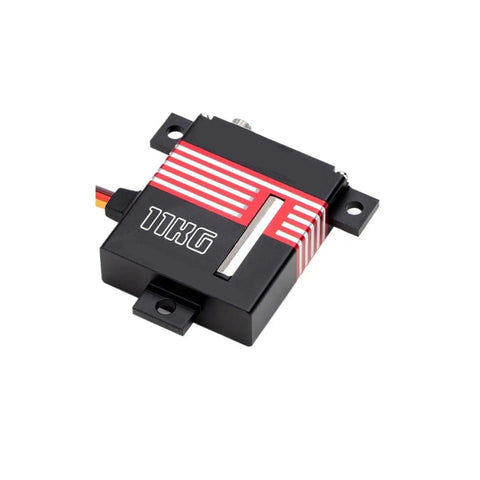 OCS D1102 Digital Micro Servo Featuring Coreless Motor Wing Setup 11kg Cm Torque with precise red and black design.