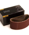 2.5 By 14 Inch Heavy Duty Cloth Backed Sanding Belts For Portable Power Tools Aluminum Oxide Grain Strips Built Tough 5 Pack