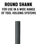 Round shank of Heavy Duty Drill Bit Set For Daily Jobsite Grinds Plus Quick Fixes features for tool holding systems.
