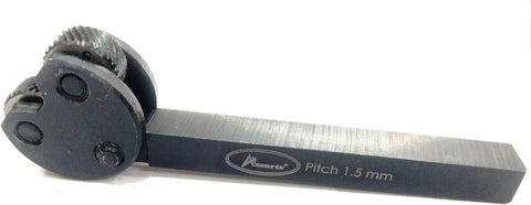 Interchangeable Knurling Tool Set With Diamond And Linear Heads for Lathe Projects, 1.5 mm Pitch, square steel holder