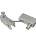 Two Pack Stainless Steel Glass Door Hinges for 5-8mm, 8-10mm, and 10-12mm Frameless Panels, Pivot Clamp Hardware Set, Heavy Duty