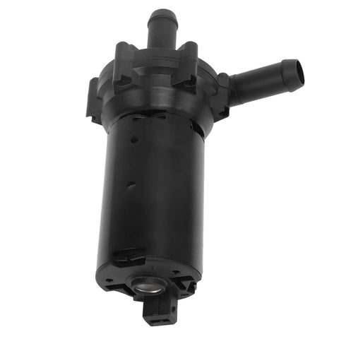 Straight Bolt On Auxiliary Electric Coolant Pump For Smooth Intercooler And Battery Cooling Replaces 11537630368 close-up view of black electric pump