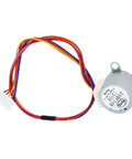 Micro DC 12V 24BYJ48 Gear Motor With Compact 19x24mm Gearbox showing wiring and label