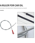 Mercedes 722.6 Transmission Fluid Dipstick Replacement Tool with measuring ruler, red handle, and coiled steel design