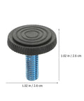 30 Pc Adjustable M8 Threaded Furniture Leveling Feet for Tables and Cabinets, Heavy Duty Black ABS and Iron, 1.02 in